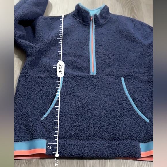 Under Armour Navy Blue Half Zip Long Sleeve Pullover Fleece Jacket Size M - Picture 8 of 8